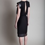 Little Black Leather detail dress