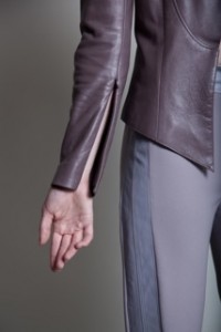 Taupe leather jacket